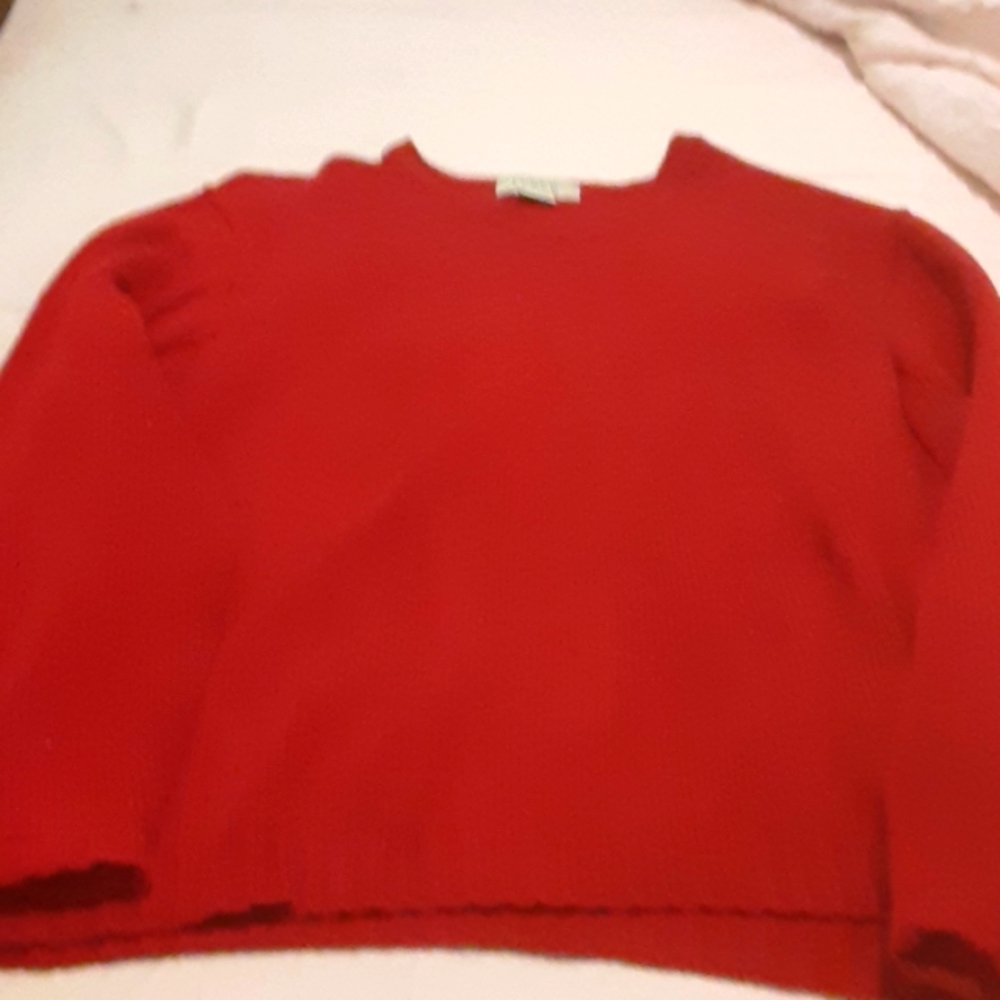 Jcrew Mens Size XL Red Cotton Sweater